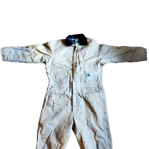 Bernie Men's Bercowear Beige Insulated Coveralls X-Large Short 48-50 Made In USA - Picture 2 of 9